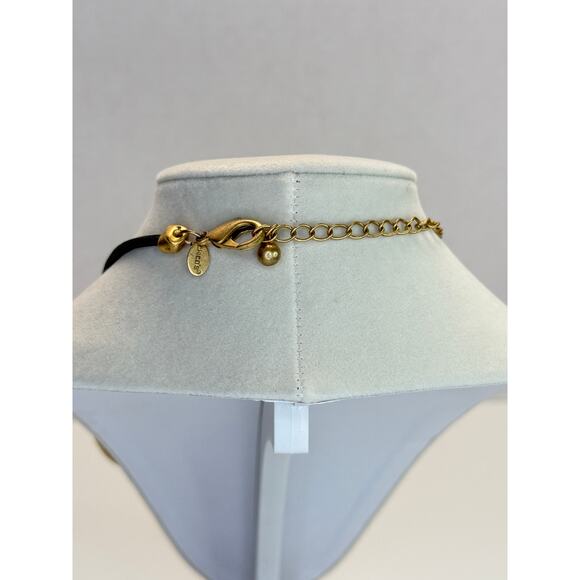 Chicos necklace - goldtone and black strap. - Picture 5 of 5